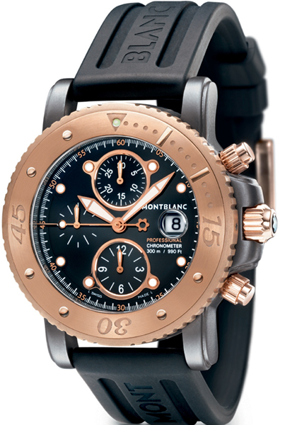 MontBlanc Sport Automatic Chronograph Watches Black 103113 Watch