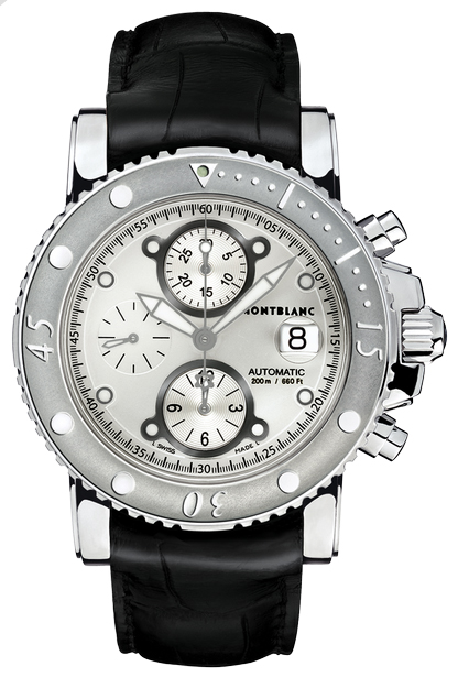 MontBlanc Sport Automatic Chronograph Watches  Silver  104280 Watch