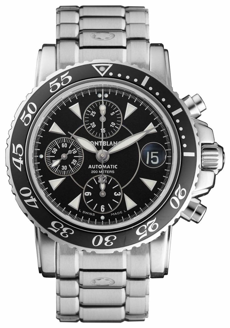 MontBlanc Sport Automatic Chronograph Watches  Black Self winding Automatic Chronometer 3273 Watch