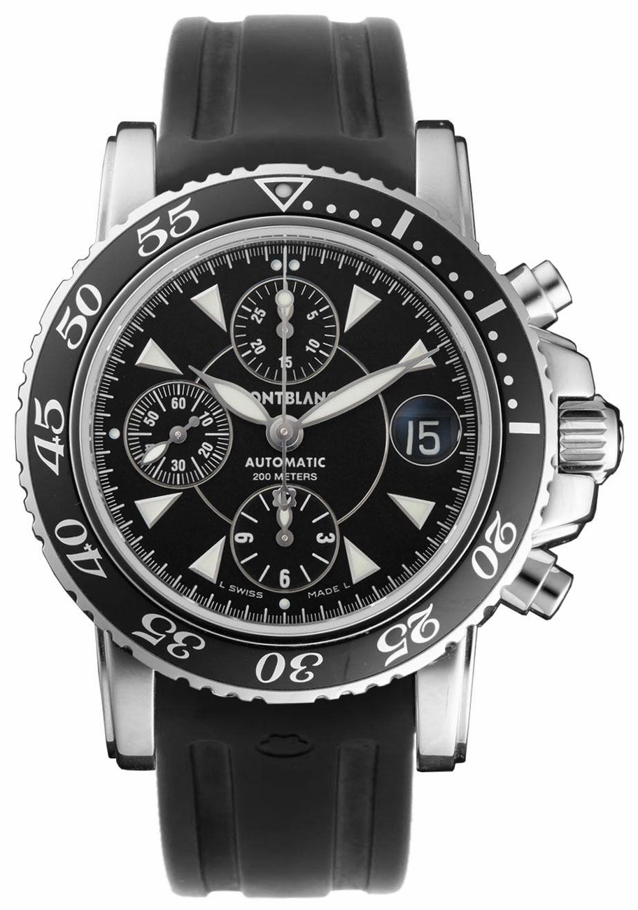MontBlanc Sport Automatic Chronograph Watches  Black  3274 Watch