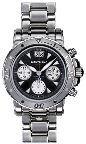 MontBlanc Sport Automatic Chronograph Watches  Black  8466 Watch