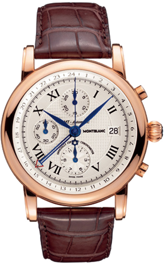 MontBlanc Star Automatic Chronograph Watches  Guilloche Beige Self winding Automatic 101638 Watch