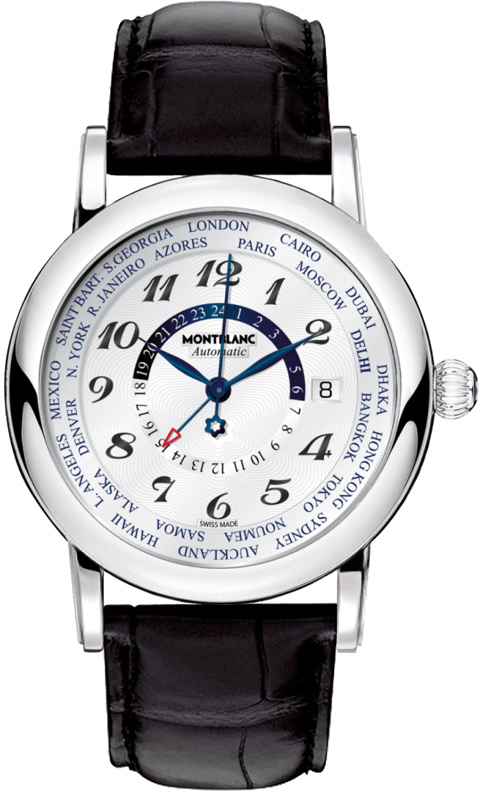 MontBlanc Star Automatic Watches Mens Guiloche Silver & White Self winding Automatic 106465-BLKCD Watch