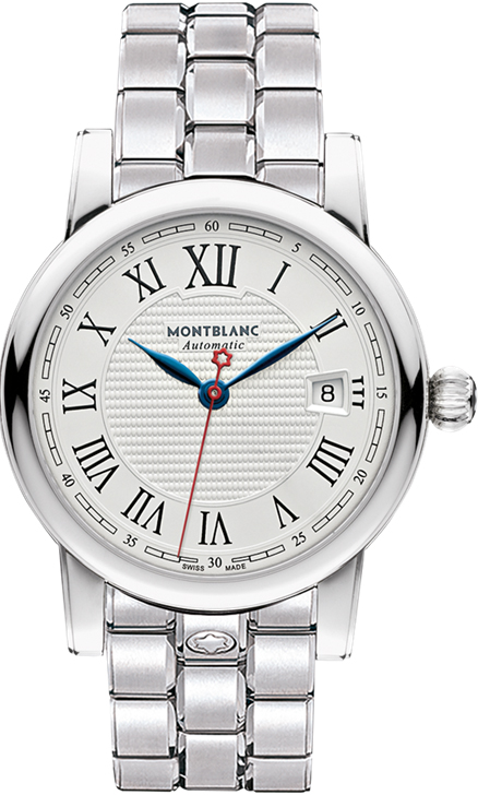 MontBlanc Star Automatic Watches  Guilloche Silver Self winding Automatic 111090 Watch