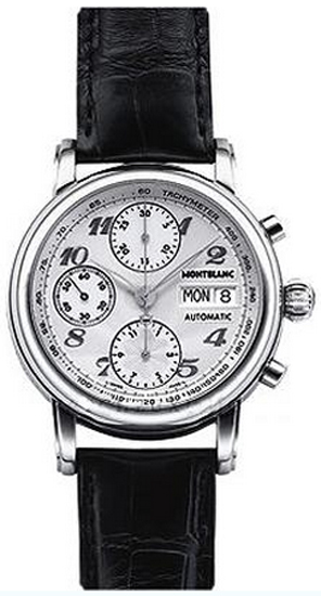 MontBlanc Star Automatic Chronograph Watches  White  8452 Watch