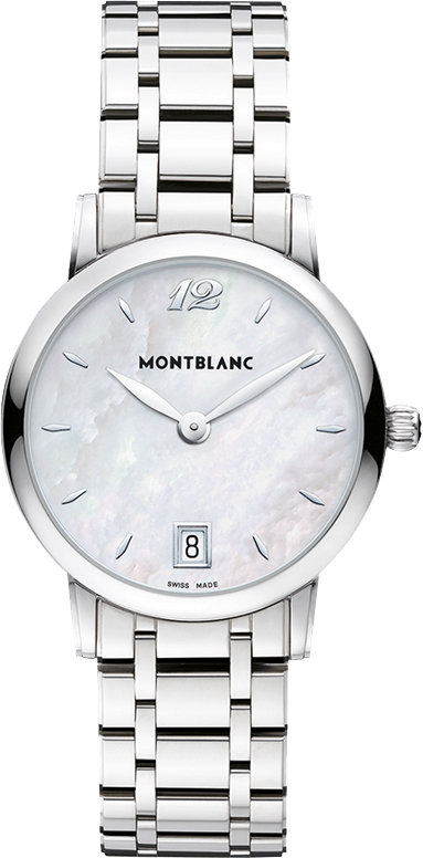 MontBlanc Star Classique Watches Ladies Pearl White Battery Operated Quartz 108764 Watch