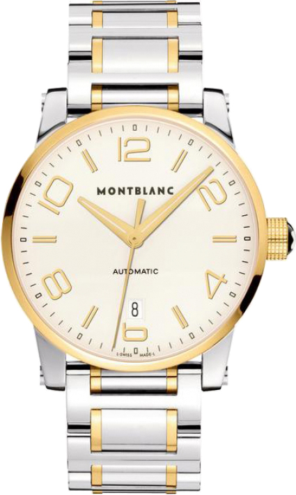 MontBlanc TimeWalker Automatic Watches Mens Silver Self winding Automatic 106502 Watch