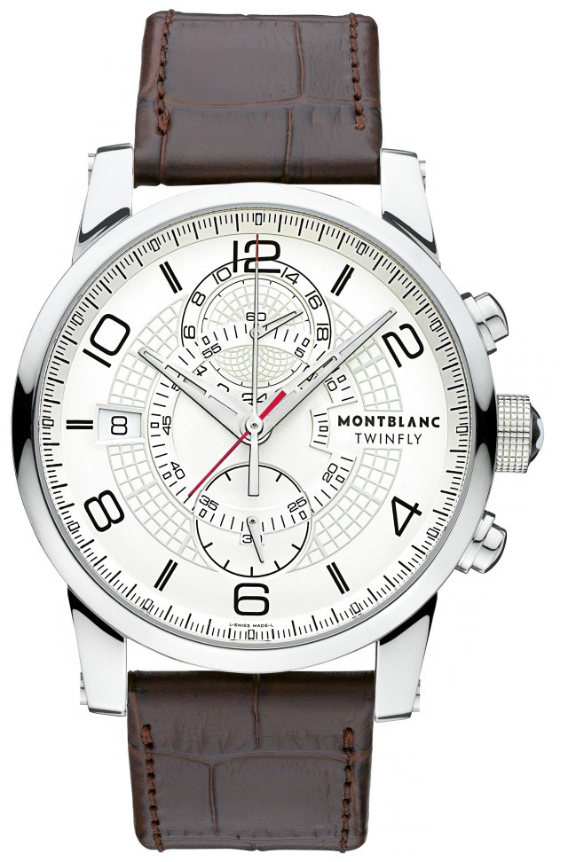MontBlanc TimeWalker Chronograph Watches  Silver Self winding Automatic 109134 Watch