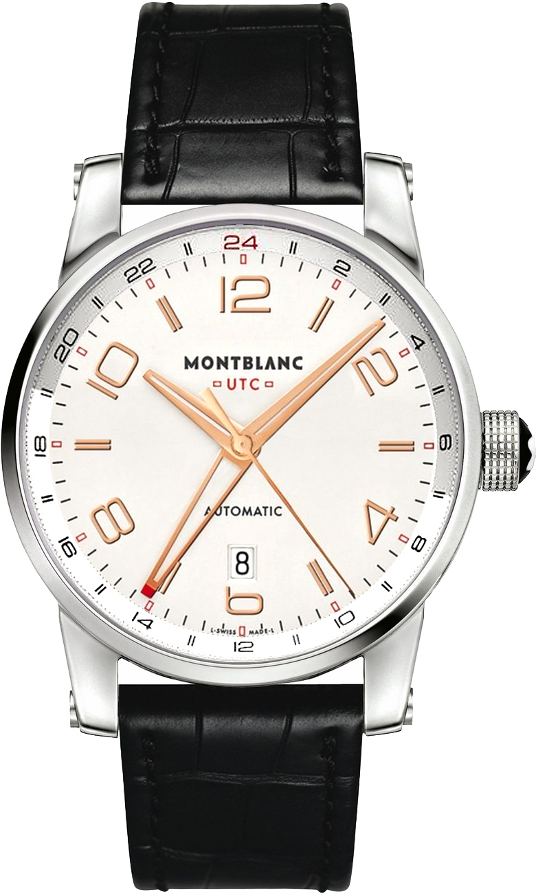 MontBlanc TimeWalker Automatic Watches Mens Silver Self winding Automatic 109136 Watch