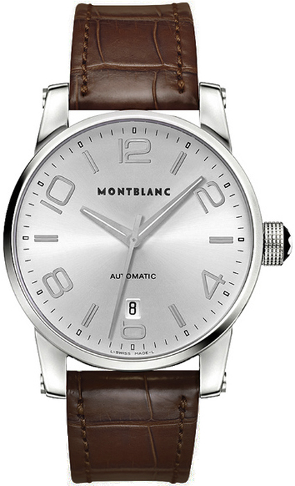 MontBlanc TimeWalker Automatic Watches  Silver Self winding Automatic 9675 Watch