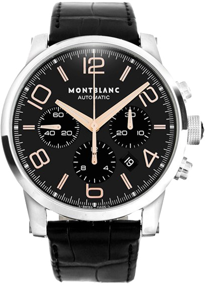 MontBlanc TimeWalker Chronograph Watches  Black  101548 Watch