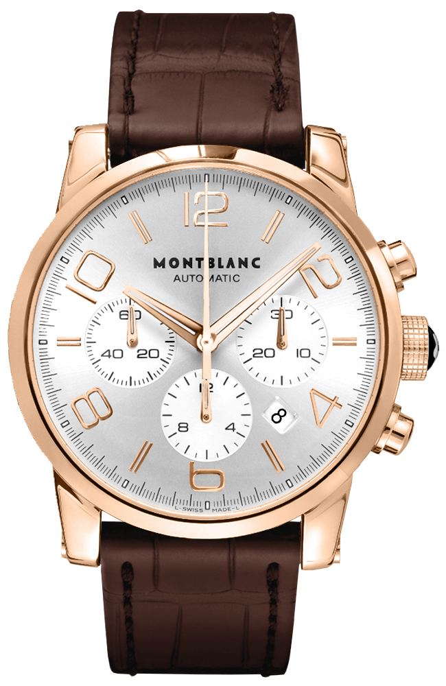 MontBlanc TimeWalker Chronograph Watches  Silver  101564 Watch