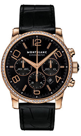 MontBlanc TimeWalker Chronograph Watches  Black Self winding Automatic 104282 Watch