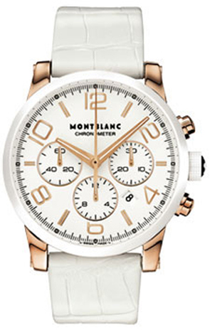 MontBlanc TimeWalker Chronograph Watches  White  104669 Watch