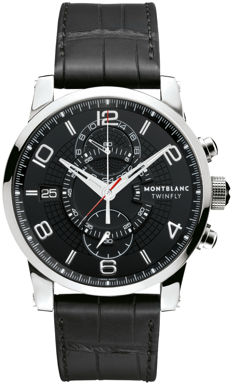 MontBlanc TimeWalker Chronograph Watches Mens Black  105077 Watch