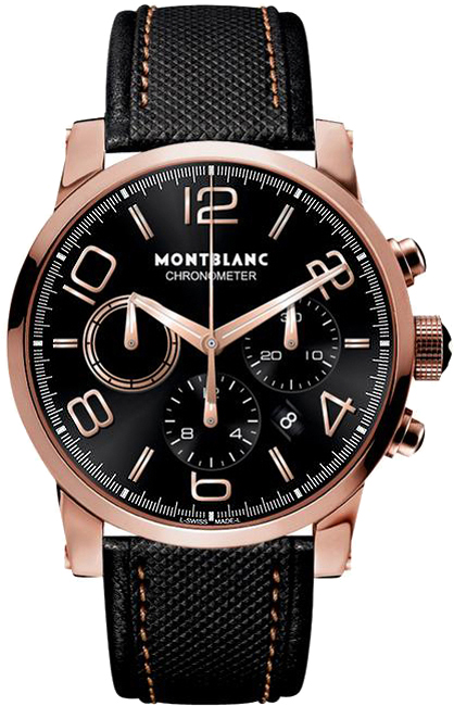 MontBlanc TimeWalker Chronograph Watches  Black  106504 Watch