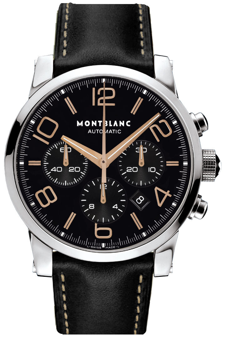 MontBlanc TimeWalker Chronograph Watches  Black  106582 Watch