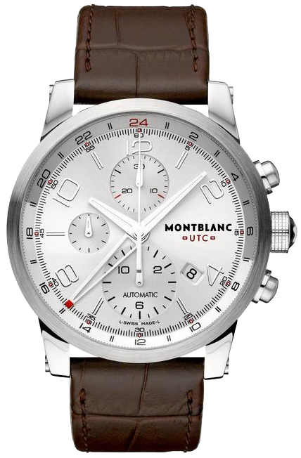 MontBlanc TimeWalker Chronograph Watches  Silver Self winding Automatic 107065 Watch