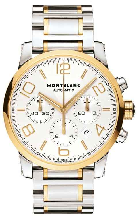 MontBlanc TimeWalker Chronograph Watches Mens Silver 107320 Watch