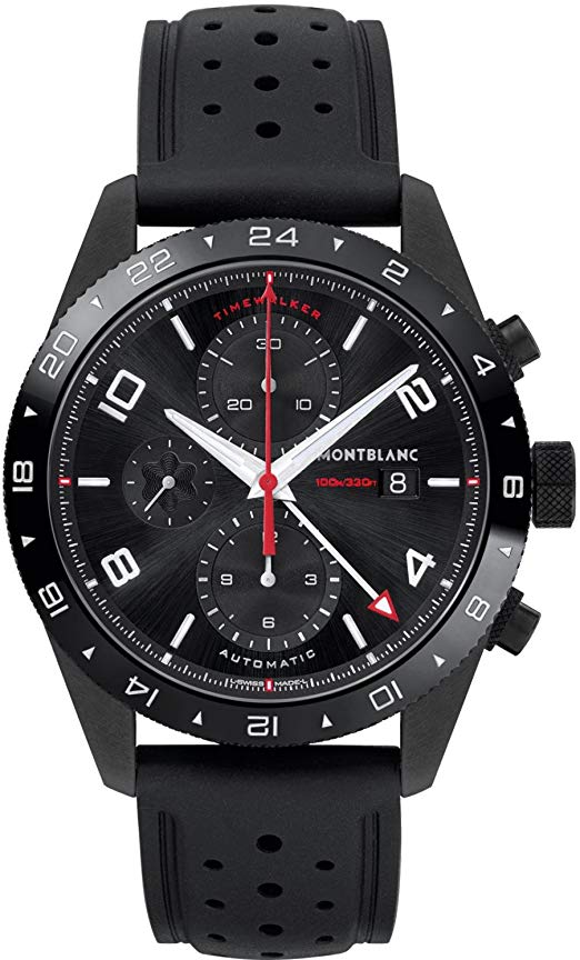 MontBlanc TimeWalker Chronograph Watches  Black Self winding Automatic 116101 Watch