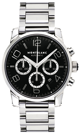 MontBlanc TimeWalker Chronograph Watches Black Self winding Automatic 36062 Watch