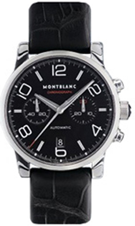 MontBlanc TimeWalker Chronograph Watches  Black  36973 Watch