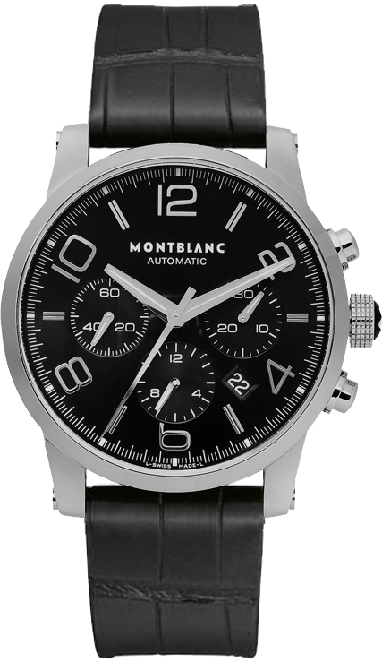 MontBlanc TimeWalker Chronograph Watches  Black  9670 Watch