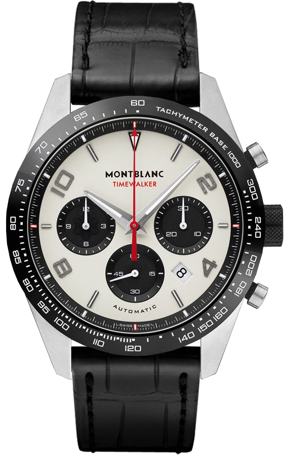 MontBlanc TimeWalker Chronograph Watches Mens White Self winding Automatic 118489 Watch