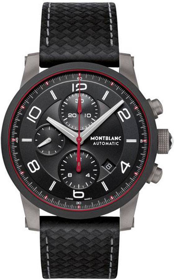 MontBlanc TimeWalker Chronograph Watches  Black Self winding Automatic 112604 Watch