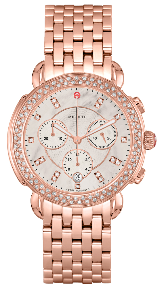 Michele Sidney Watches Ladies Pearl White Battery Operated Quartz MWW30A000033 Watch