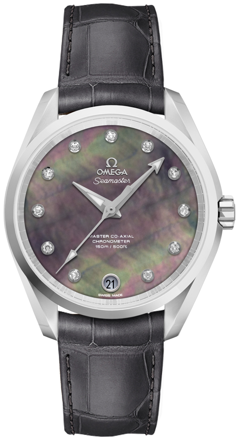 Omega Seamaster Aqua Terra Watches Ladies Tahiti Mother of Pearl Dial Set with Diamonds Self winding Automatic 23113392157001 Watch
