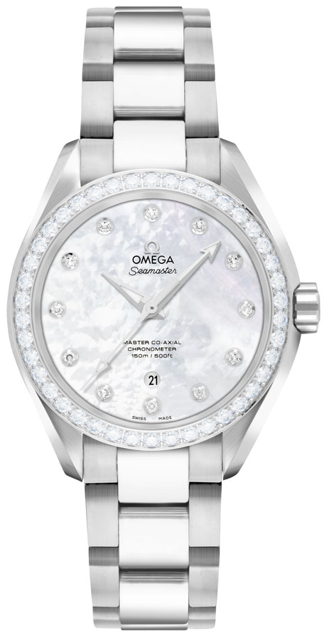 Omega Seamaster Aqua Terra Watches Ladies Pearl White Self winding Automatic 23115342055002 Watch