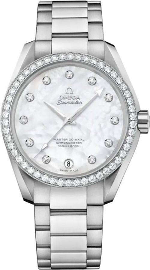 Omega Seamaster Aqua Terra Watches Ladies Pearl White Self winding Automatic 23115392155001 Watch