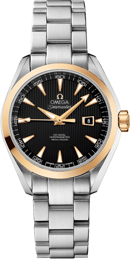 Omega Seamaster Aqua Terra Watches Ladies Teak Pattern Black Self winding Automatic Chronometer 23120342001004 Watch