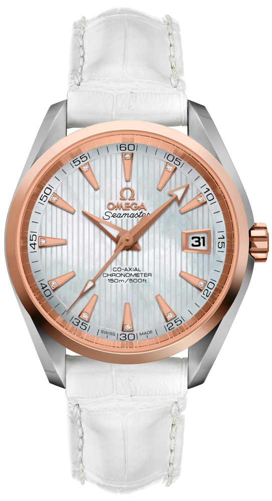 Omega Seamaster Aqua Terra Watches Ladies Pearl White Self winding Automatic Chronometer 23123392155001 Watch