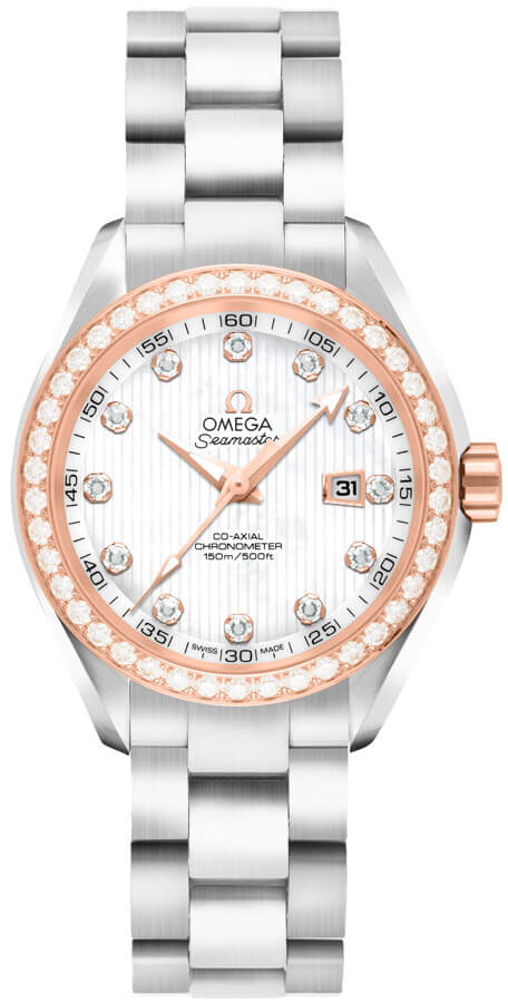 Omega Seamaster Aqua Terra Watches Ladies Pearl White Self Winding Automatic 23125342055003 Watch