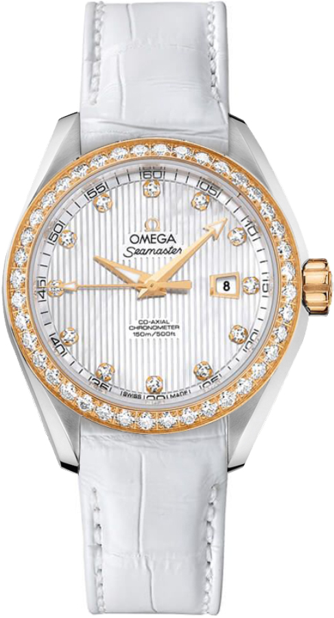 Omega Seamaster Aqua Terra Watches Ladies Pearl White Self winding Automatic 23128342055001 Watch