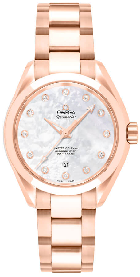 Omega Seamaster Aqua Terra Watches Ladies Pearl White Self winding Automatic 23150342055001 Watch