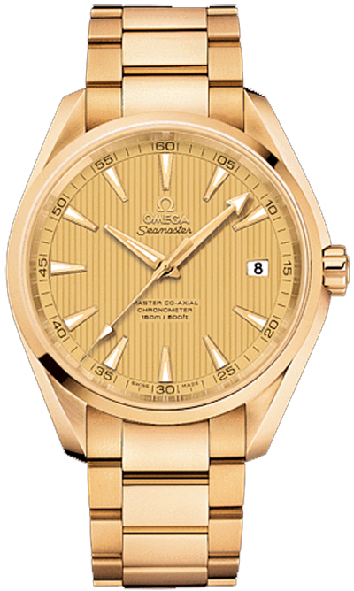 Omega Seamaster Aqua Terra Watches  Champagne Self winding Automatic Chronometer 23150422108001 Watch