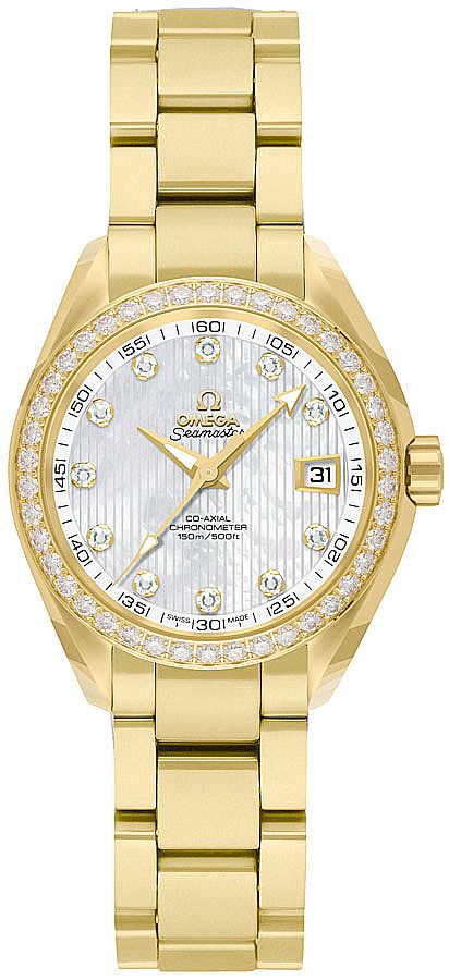 Omega Seamaster Aqua Terra Watches Ladies Pearl White Self winding Automatic 23155342055001 Watch
