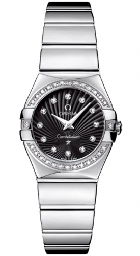 Omega Constellation Watches Ladies Black Battery Operated Quartz 12315246051002 Watch