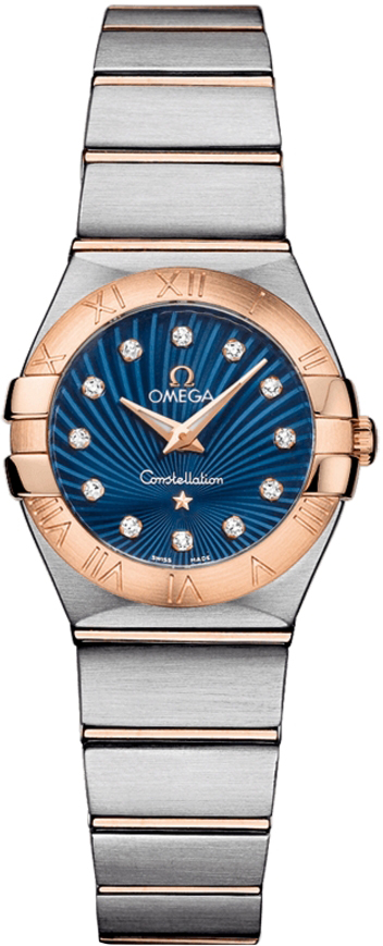 Omega Constellation Watches Ladies Blue Battery Operated Quartz 12320246053001 Watch