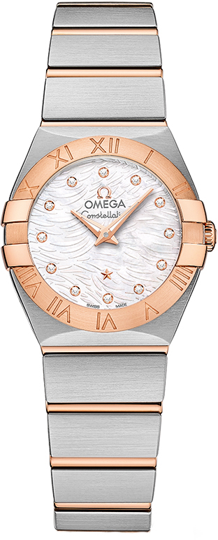 Omega Constellation Watches Ladies Mother of Pearl White Battery Operated Quartz 12320246055007 Watch