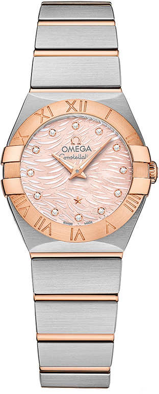 Omega Constellation Watches Ladies Mother of Pearl Pink Battery Operated Quartz 12320246057003 Watch