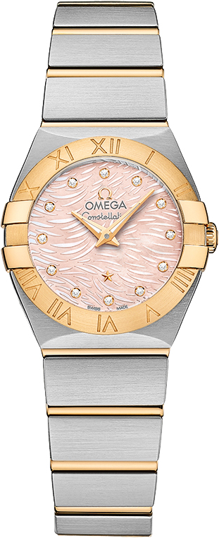 Omega Constellation Watches Ladies Mother of Pearl Pink Battery Operated Quartz 12320246057004 Watch