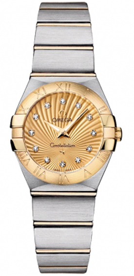 Omega Constellation Watches Ladies Gold Battery Operated Quartz 12320246058001 Watch