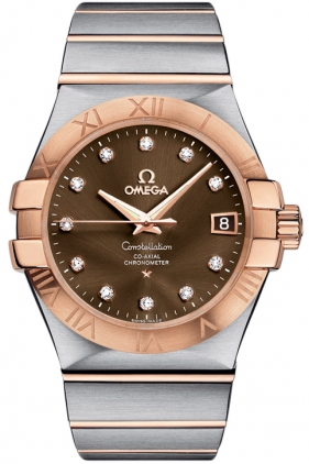 Omega Constellation Watches Mens Brown Self winding Automatic Chronometer 12320352063001 Watch