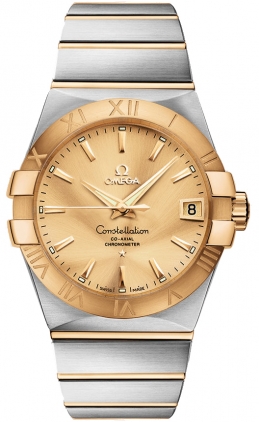 Omega Constellation Watches Mens Gold Self winding Automatic Chronometer 12320382108001 Watch