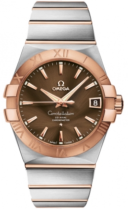 Omega Constellation Watches Mens Brown Self winding Automatic Chronometer 12320382113001 Watch