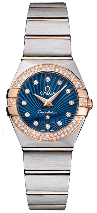 Omega Constellation Watches Ladies BlueDiamonds Battery Operated Quartz 12325246053001 Watch